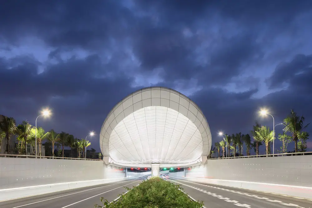 Wenming East Tunnel Entrances Haikou