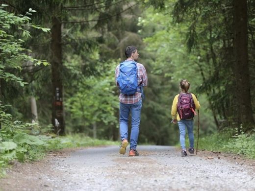 remote education fun advice for parents - walking in woods