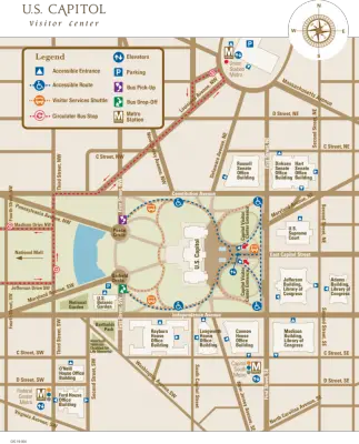US Capitol buildings layout map