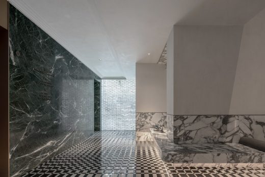 Blackstone M+ hotel interior marble walls