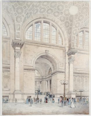 1914 New York City Penn Station building interior
