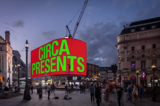 David Hockney at Piccadilly Circus, London