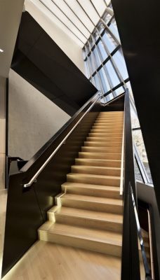 Eli and Edythe Broad Art Museum at MSU stairs interior