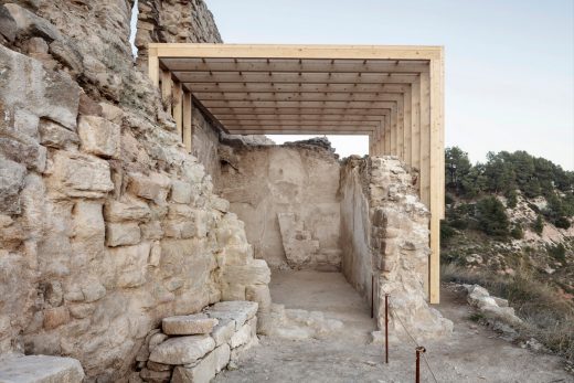 Landscape and chapel of Jorba Castle, Barcelona, Spain