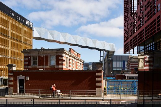 Manchester hospital corridor in sky bridge