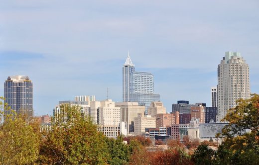 Roofing Raleigh NC city North Carolina skyline