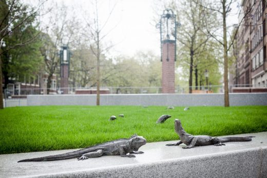 Underground Bicycle Parking Leidseplein Amsterdam lizards