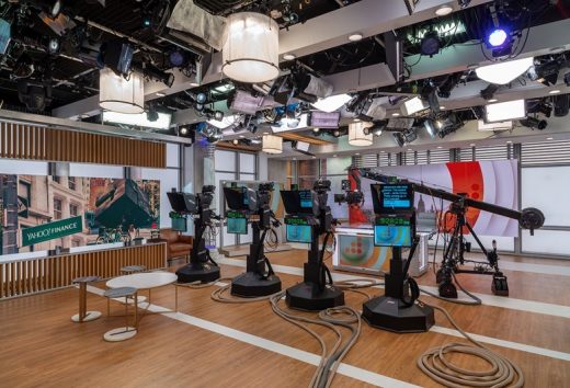 Verizon Media Manhattan TV studio interior