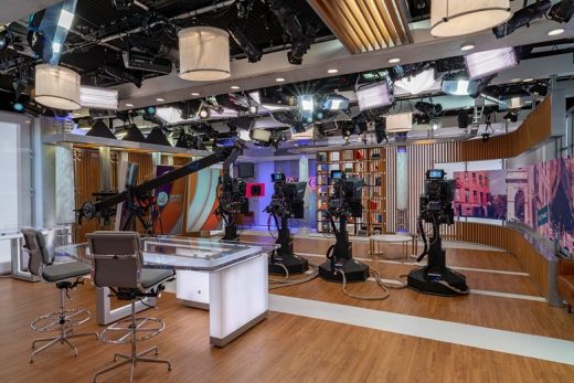 Verizon Media TV studio Manhattan interior