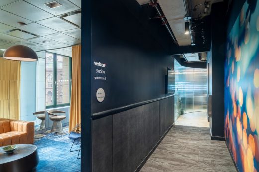 Verizon Media TV studio Manhattan interior