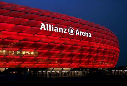 Allianz Arena Munich stadium facade lighting