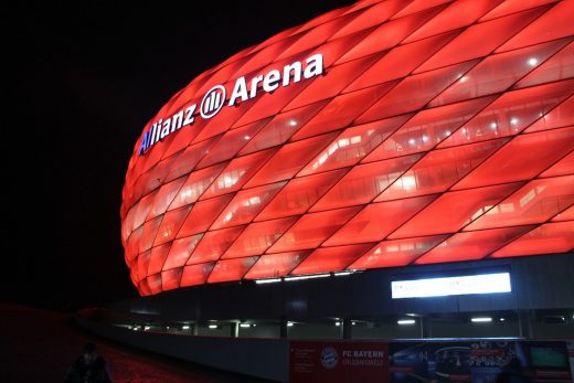 Bayern Munich Football Stadium building lighting