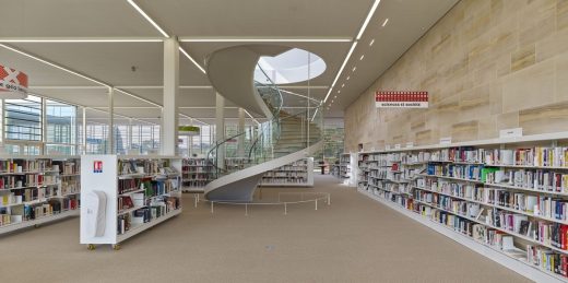 Bayeux Media Library building spiral stairs interior