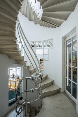 The Cosmic House Holland Park home by Charles Jencks stairs