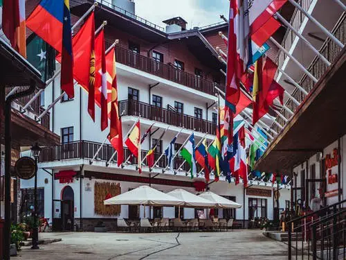 Feather flag advertising banners