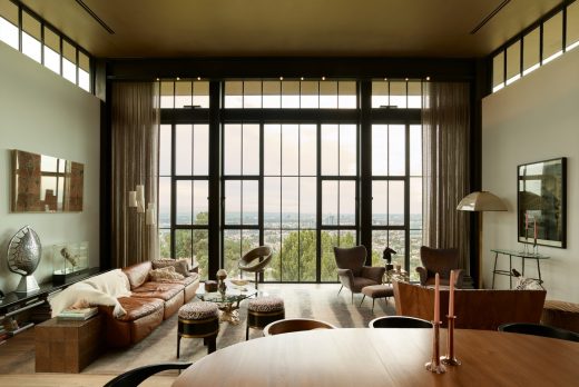 Modern Hollywood Hills luxury house living room