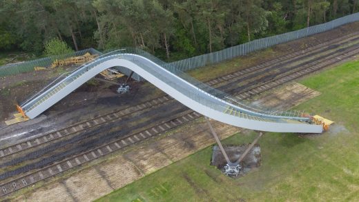 Innovative British circular railway footbridge design