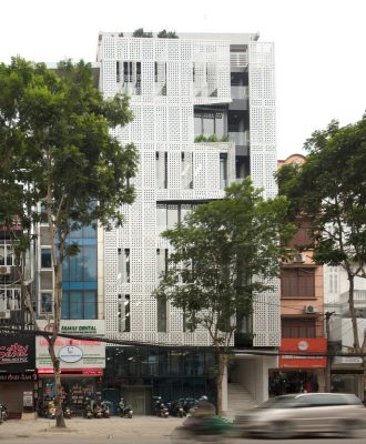 Thien Thao Building Hanoi louvred facade Vietnam