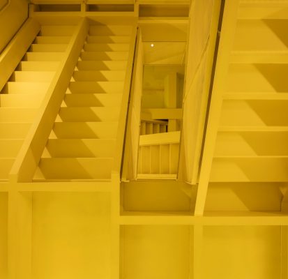 Basque Country office stairs yellow paint