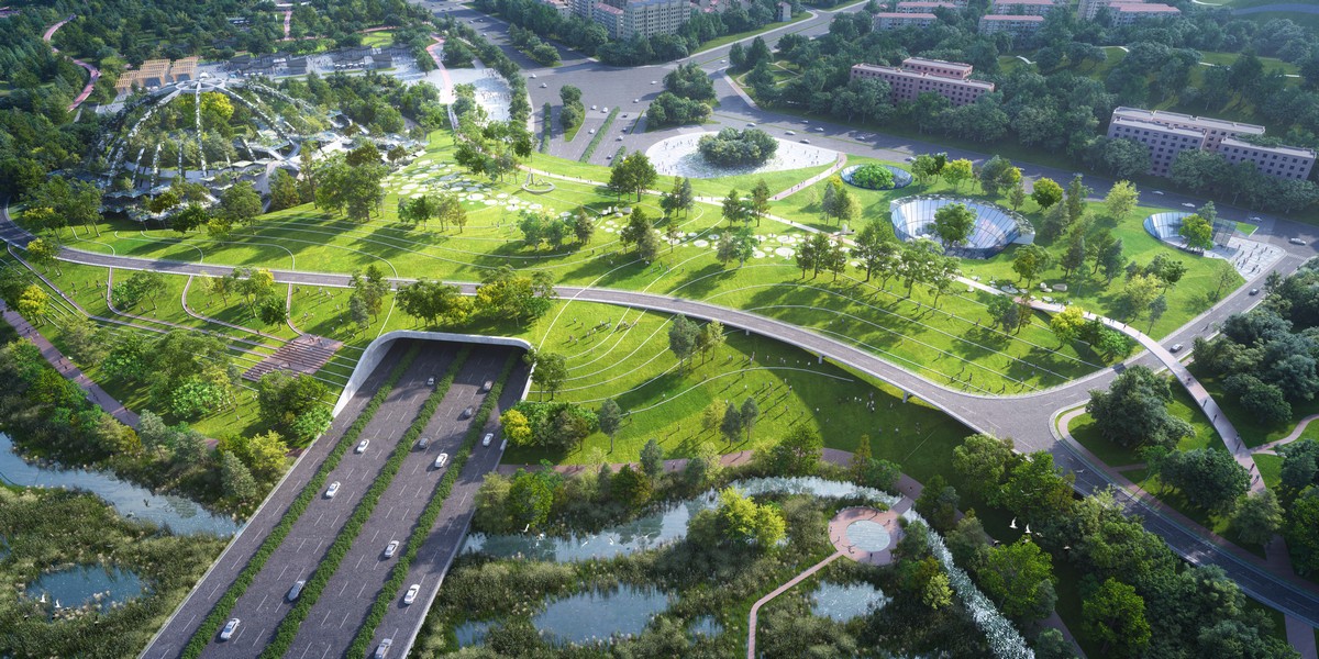 Grand Central Park Masterplan Nanjing China parks - architecture news