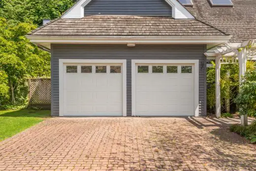 Luxury house with double garage door