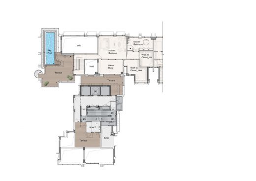 Panyu, Guangzhou Apartments Duplex Upper Level Floor Plan