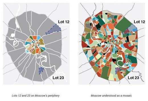 Moscow city plan mosaic Russia