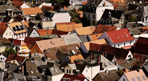 home roofs in city