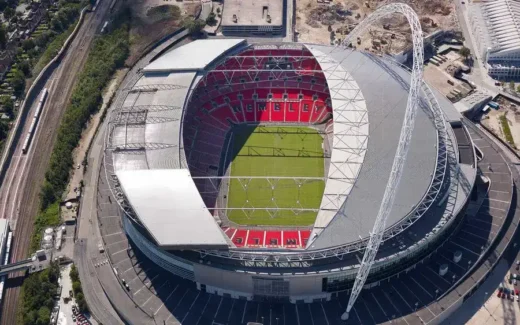 Wembley Stadium London football ground aerial