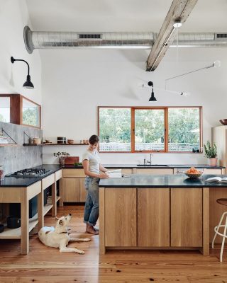 Adobe house East Austin kitchen interior design