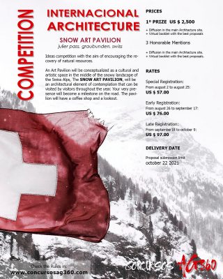 Snow Art Pavilion Concursos AG360 Competition 2021