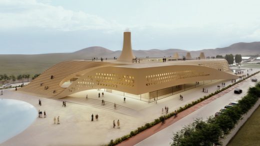 Central Iranian building by highway design