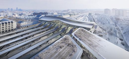 Vilnius railway station renewal by Zaha Hadid in Lithuania