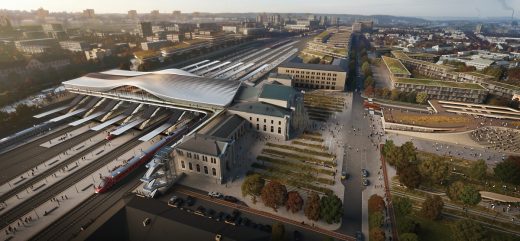 Vilnius railway station design by Zaha Hadid Architects