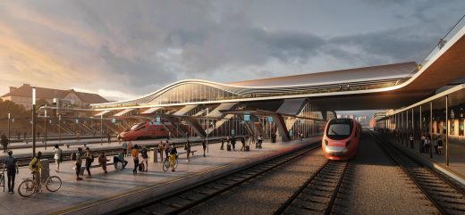 Vilnius railway station design by Zaha Hadid Architects