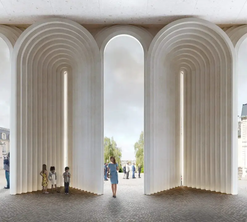 Angers Cathedral Arched Portals, Kengo Kuma