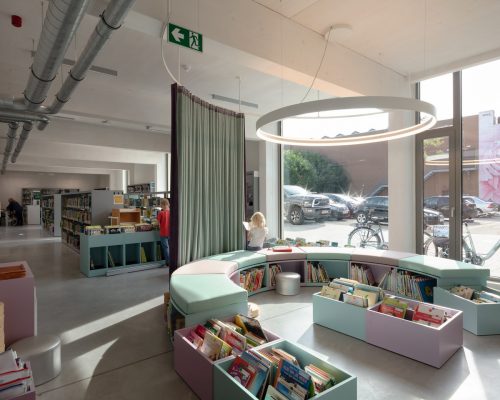 VTC Library Edegem Belgian timber interior design