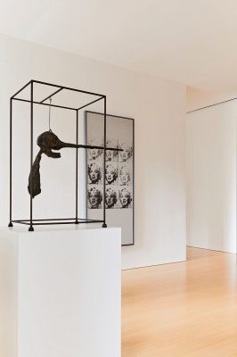 Giacometti Le Nez and Warhol Nine Marilyns