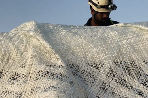 Dubai fabric canopy mesh by Werner Sobek