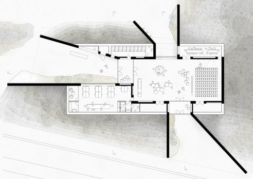 Thy National Park visitor centre building plan layout