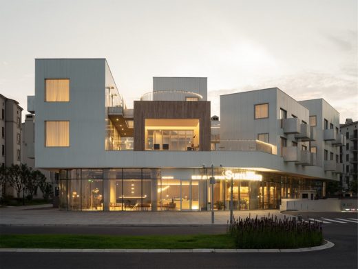 Qinhuangdao accommodation building in Northern China in evening