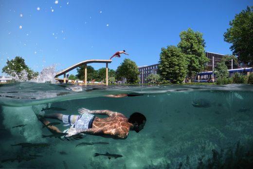 Het Oog IJburg Amsterdam zwemmer