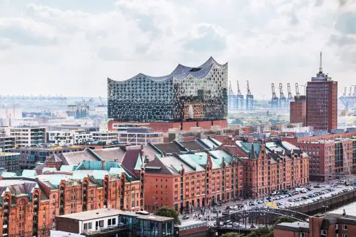 Speicherstadt view Elbphilharmonie Hamburg Building 5th Anniversary