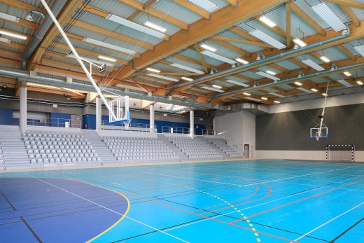 Espace Pierre-Talagrand, Dole sports center building interior design