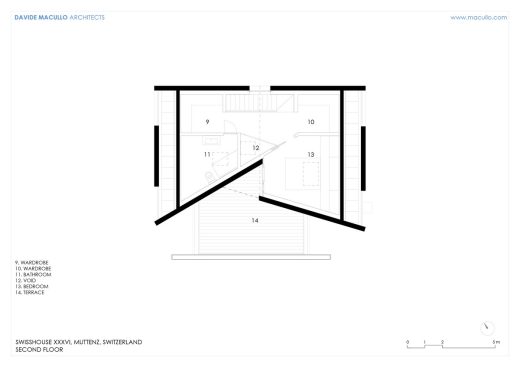 Basel-Country residence second floor plan layout