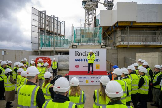 Premier Inn Hotel Westferry topping out