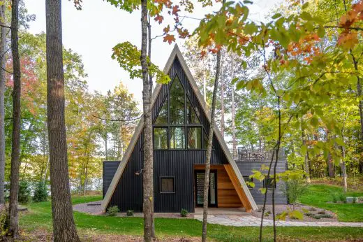 Lake Placid A-Frame home, USA, by Strand Design