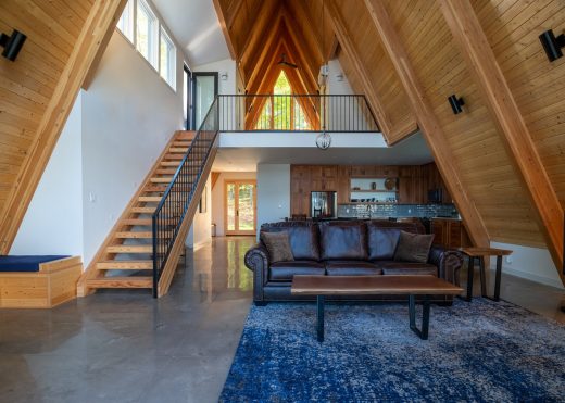 Lake Placid A-Frame home, USA, by Strand Design