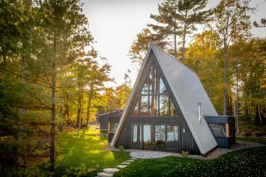 Lake Placid A-Frame home, USA, by Strand Design
