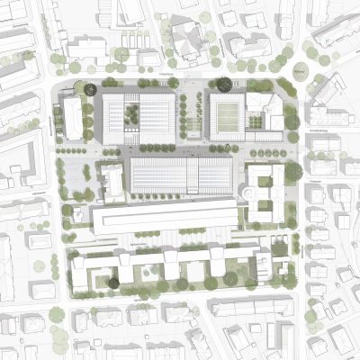 University of Bern Muesmatt campus site plan by Grimshaw